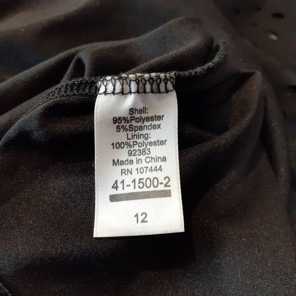 Jessica London Black Bell Sleeve Tunic Top w/Floral Cut Out Overlay 12 NWOT NEW - Picture 10 of 14